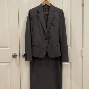 Theory Gabe Blazer and Skirt - Dark Grey